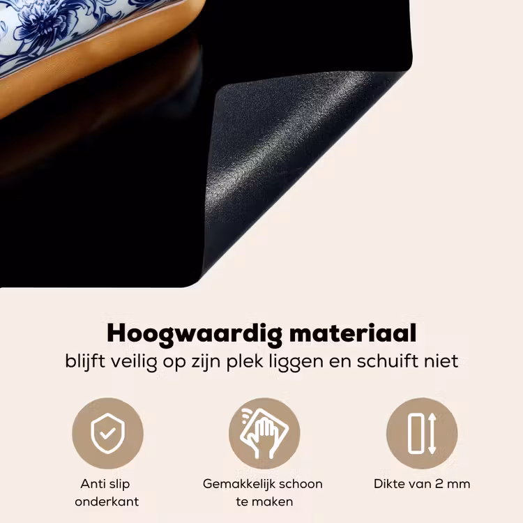 Hotdog - Porselein - Delfts blauw - Eten Inductie beschemer met haakjes klein -ky-onderkant-nl