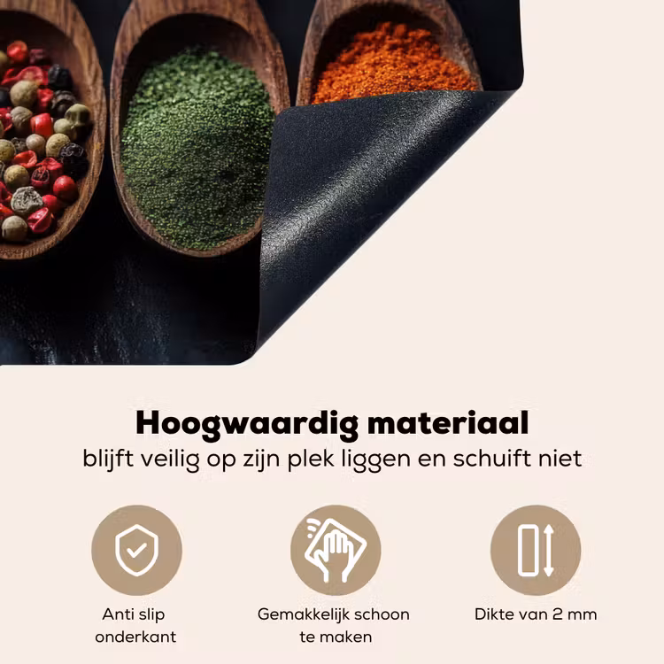 Houten - Lepels - Specerijen - Kruiden Inductie beschemer met haakjes klein -ky-onderkant-nl