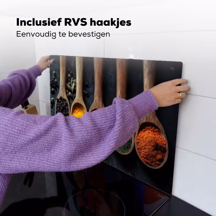 Houten - Lepels - Specerijen - Kruiden Inductie beschemer met haakjes klein -ky-ophangen-nl