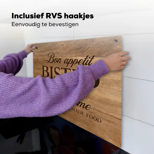 Huiselijke Bistro Beleving Inductie beschemer met haakjes middel -ky-ophangen-nl