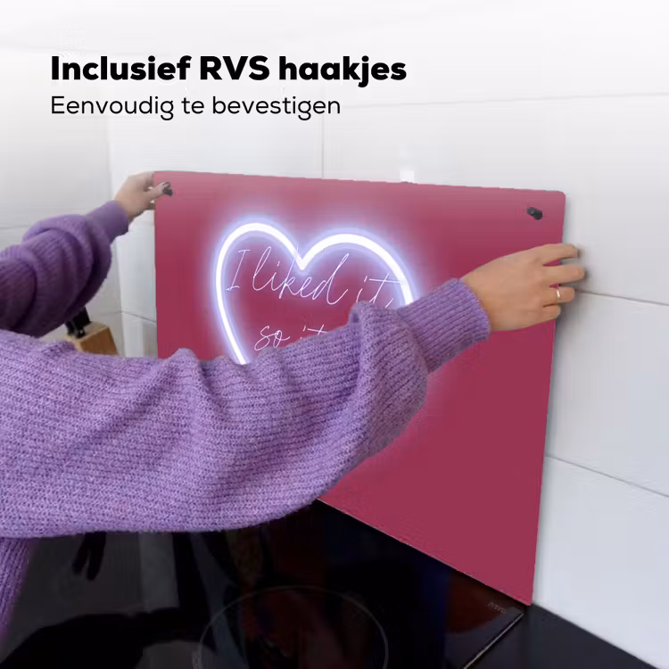 I liked it so it's mine - Neon hart - Roze Inductie beschemer met haakjes klein -ky-ophangen-nl