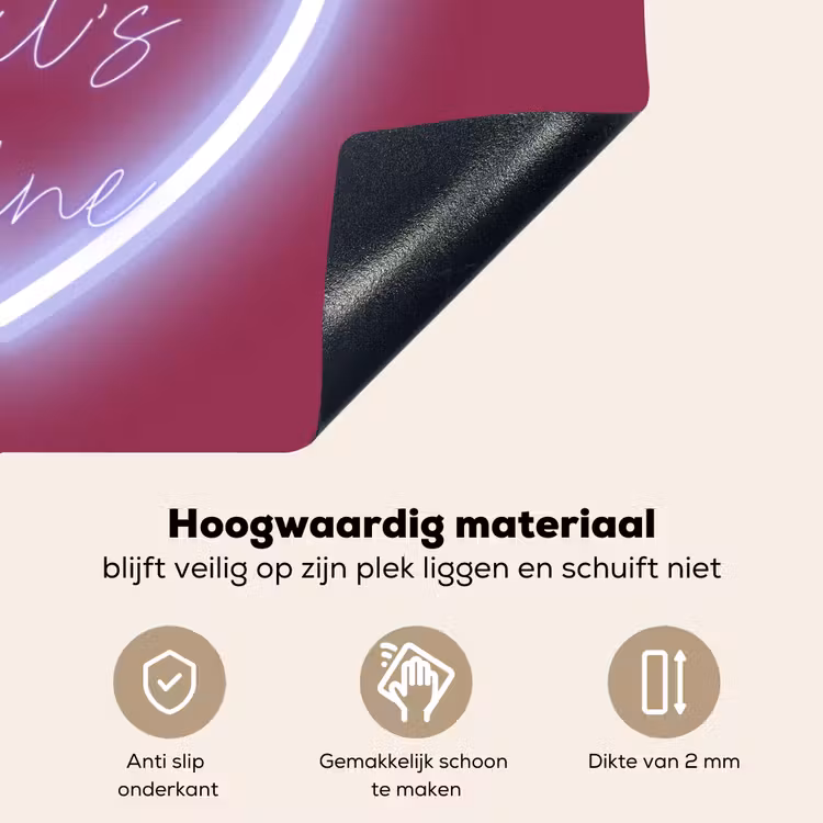 I liked it so it's mine - Neon hart - Roze Inductie beschemer met haakjes klein -ky-onderkant-nl