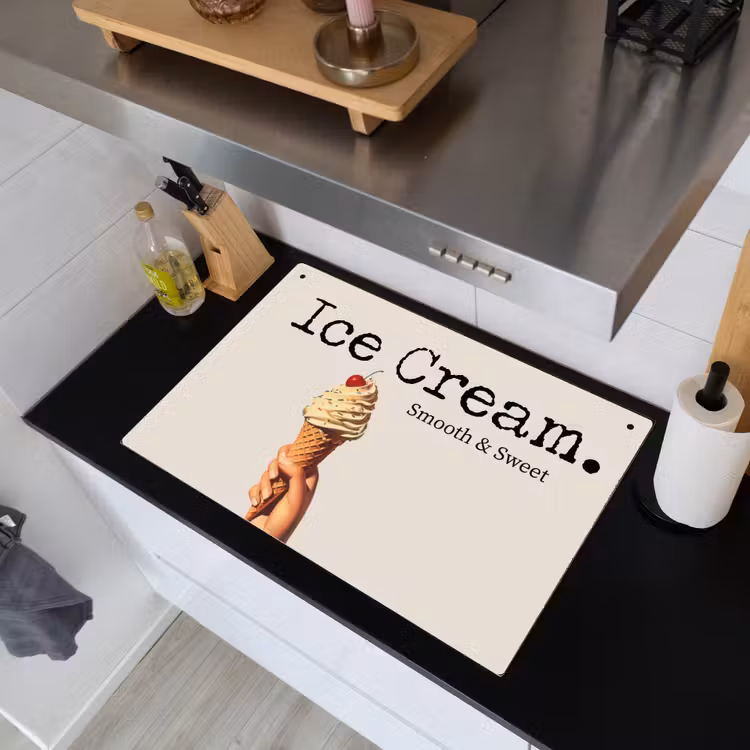 Ice cream - Softijs - Kleurrijk - Kers Inductie beschemer met haakjes klein -sfeer1