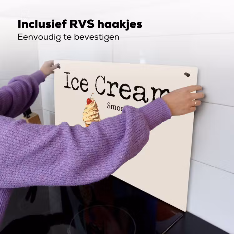 Ice cream - Softijs - Kleurrijk - Kers Inductie beschemer met haakjes klein -ky-ophangen-nl