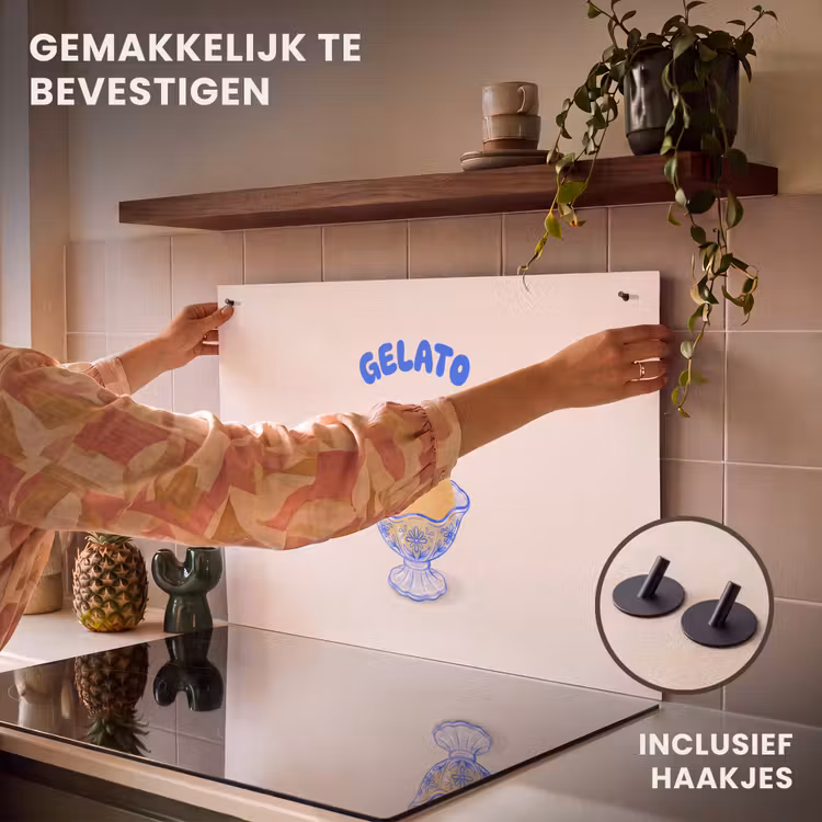 IJs - Citroen - Illustratie - Geel - Dessert Inductie beschemer met haakjes klein -ky-ophangen-nl