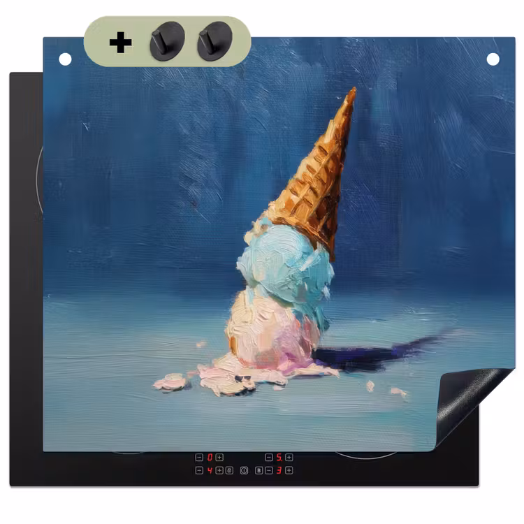 Ijshoorn - Bolletjes - Smelt - Roze Inductie beschemer met haakjes middel -3d