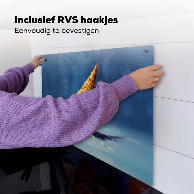 Ijshoorn - Bolletjes - Smelt - Roze Inductie beschemer met haakjes middel -ky-ophangen-nl