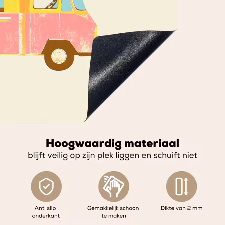 Ijskar - Retro - Softijsjes - Roze Inductie beschemer met haakjes klein -ky-onderkant-nl