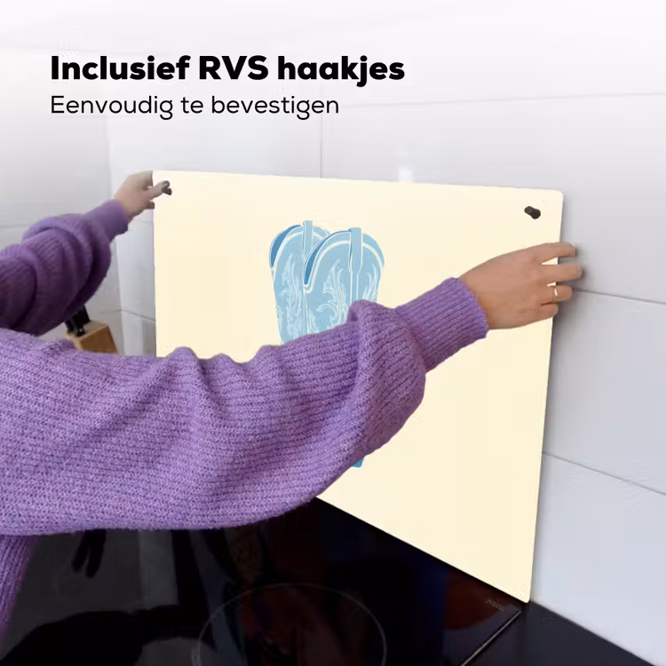 Illustratie - Cowboylaarzen - Patroon Inductie beschemer met haakjes klein -ky-ophangen-nl