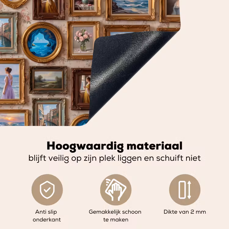 Interieur - Kunst - Collectie - Klassiek - Goud Inductie beschemer met haakjes klein -ky-onderkant-nl