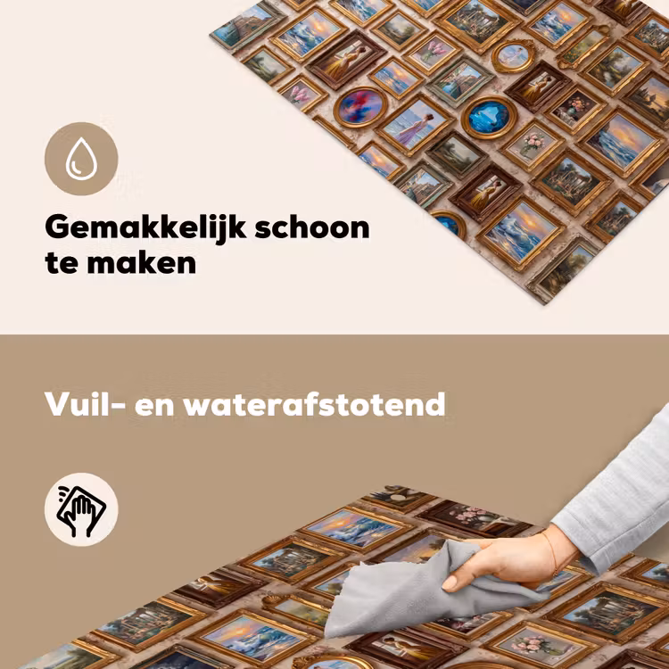 Interieur - Kunst - Collectie - Klassiek - Goud Inductie beschemer met haakjes klein -ky-schoon-nl