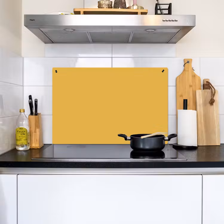 Joyful - Mustard - Geel Inductie beschemer met haakjes klein 777 -sfeer2