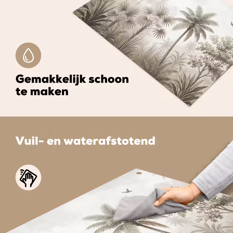 Jungle - Palmbomen - Natuur Inductie beschemer met haakjes klein -ky-schoon-nl