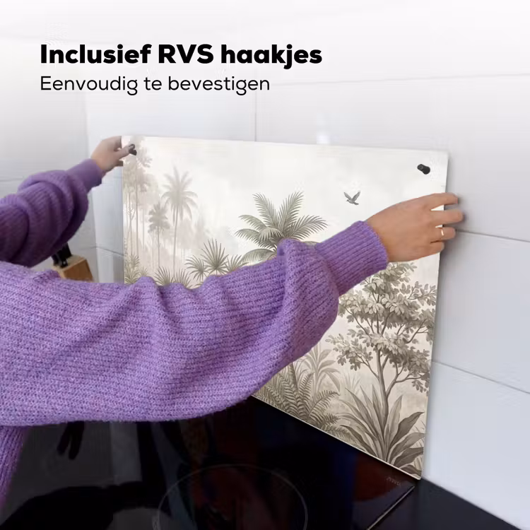Jungle - Palmbomen - Natuur Inductie beschemer met haakjes klein -ky-ophangen-nl