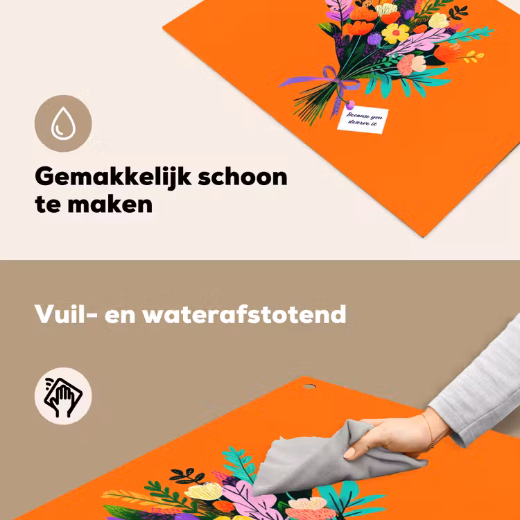 Kaartje - Boeket - Bloemen Inductie beschemer met haakjes klein -ky-schoon-nl
