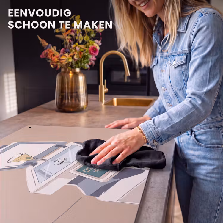 Kantoor - Drank - Humor - Illustratie Inductie beschemer met haakjes klein -ky-schoon-nl