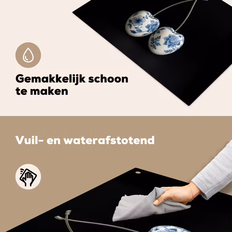 Kersen - Delfts blauw - Fruit Inductie beschemer met haakjes klein -ky-schoon-nl