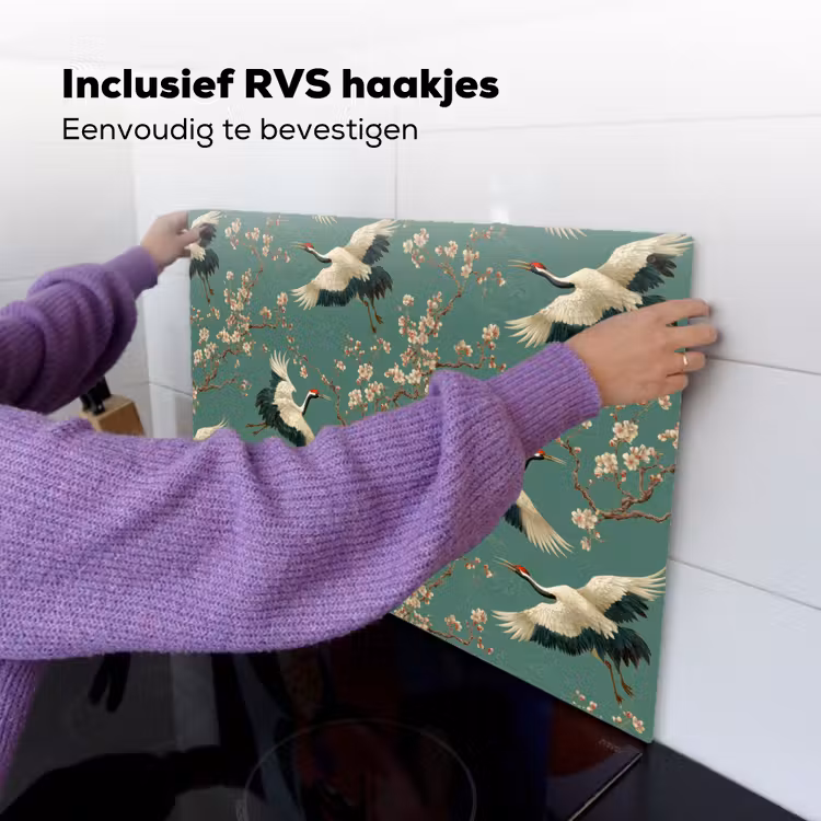 Kersenbloesem - Kraamvogels - Groen Inductie beschemer met haakjes klein 777 -ky-ophangen-nl