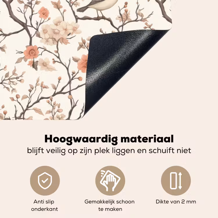 Kersenbloesem - Mus - Roze Inductie beschemer met haakjes klein 777 -ky-onderkant-nl