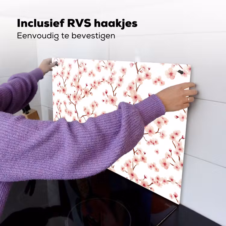 Kersenbloesem - Takken - Roze Inductie beschemer met haakjes klein 777 -ky-ophangen-nl