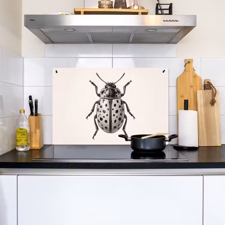Kever - Insect - Vintage Inductie beschemer met haakjes klein -sfeer2
