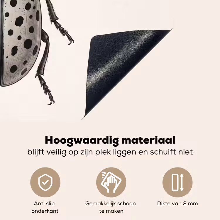 Kever - Insect - Vintage Inductie beschemer met haakjes klein -ky-onderkant-nl