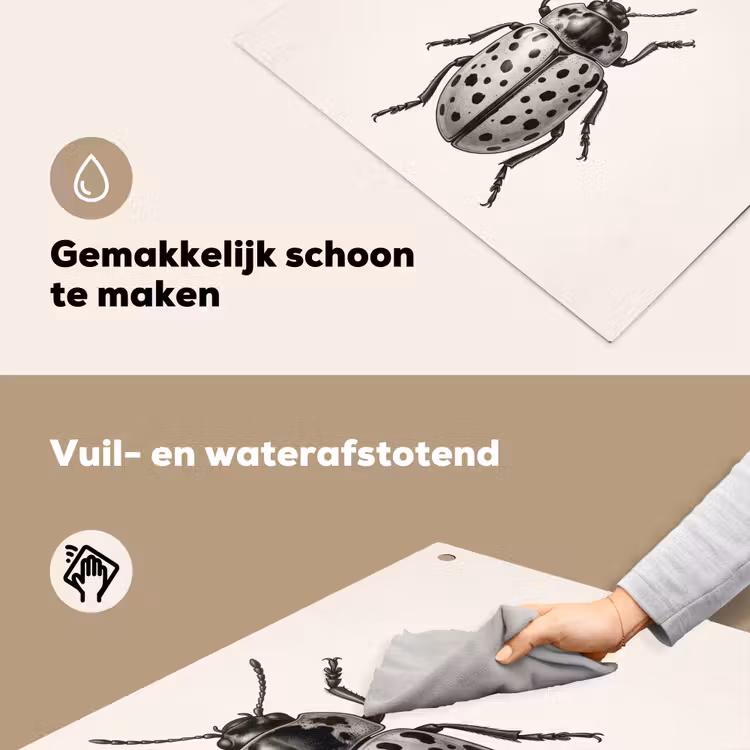 Kever - Insect - Vintage Inductie beschemer met haakjes klein -ky-schoon-nl