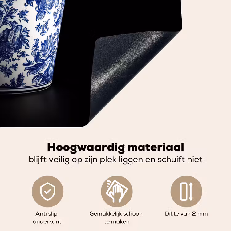 Kip - Bucket - Delfts blauw - Lekker Inductie beschemer met haakjes klein -ky-onderkant-nl