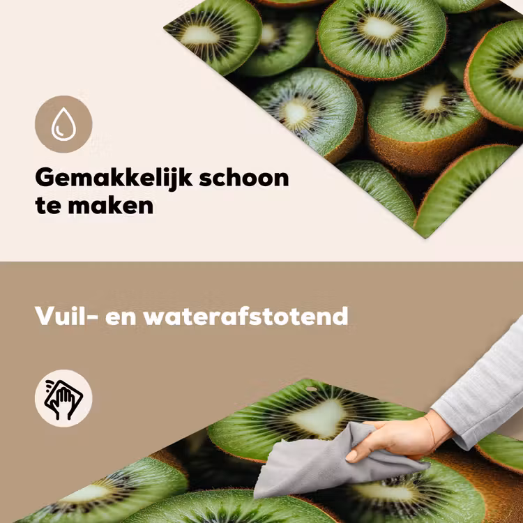 Kiwi - Fruit - Groen Inductie beschemer met haakjes klein -ky-schoon-nl
