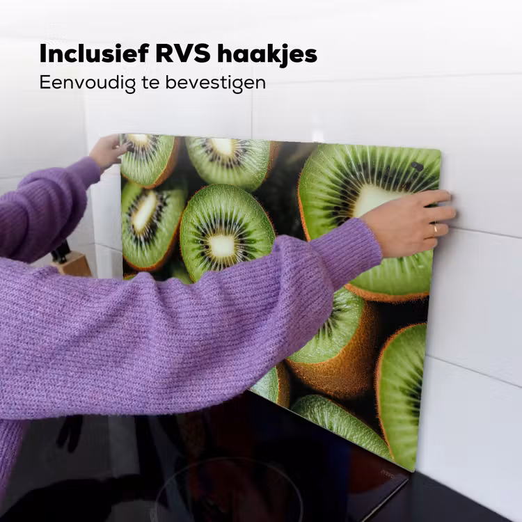Kiwi - Fruit - Groen Inductie beschemer met haakjes klein -ky-ophangen-nl