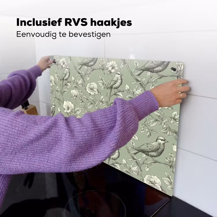 Klassiek - Botanisch - Groen Inductie beschemer met haakjes klein 777 -ky-ophangen-nl