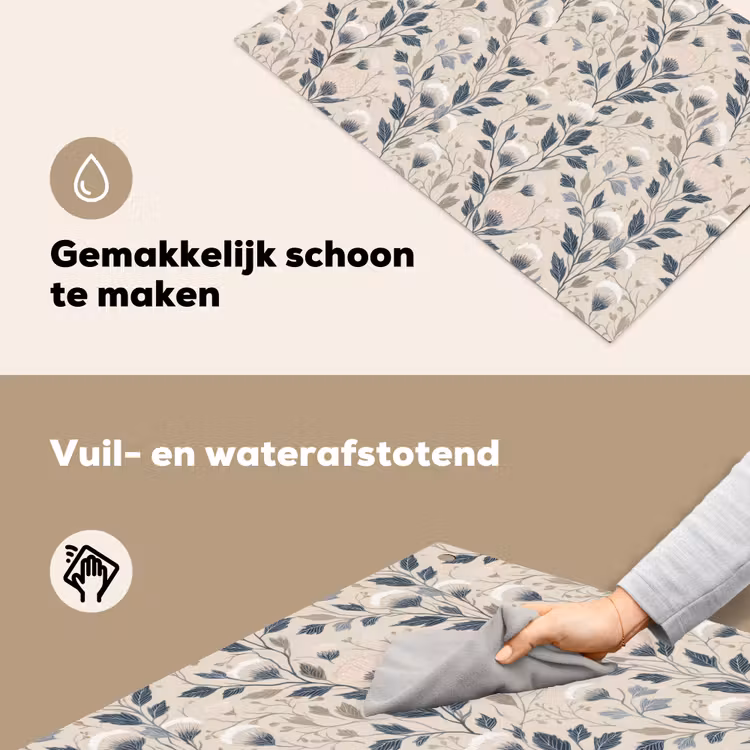 Klassiek - Botanisch - Kleurrijk Inductie beschemer met haakjes klein 777 -ky-schoon-nl
