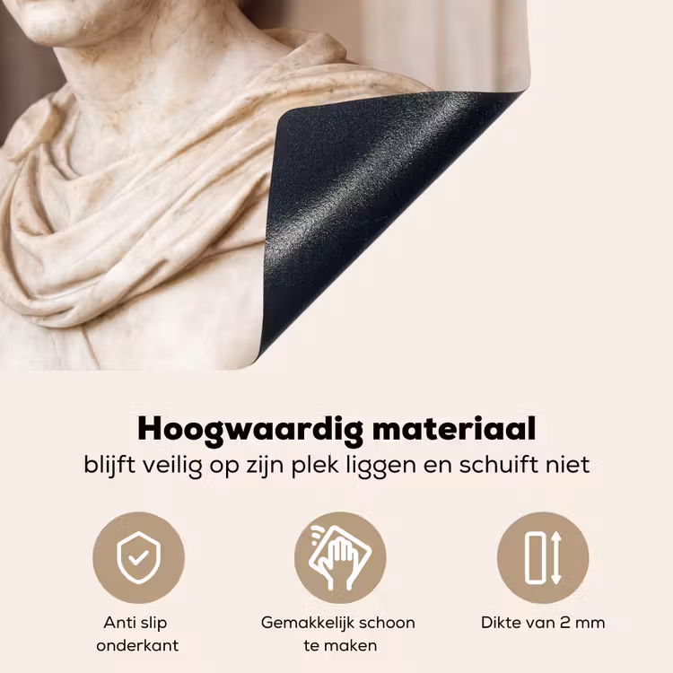 Klassiek - Marmer - Wijn Inductie beschemer met haakjes klein -ky-onderkant-nl