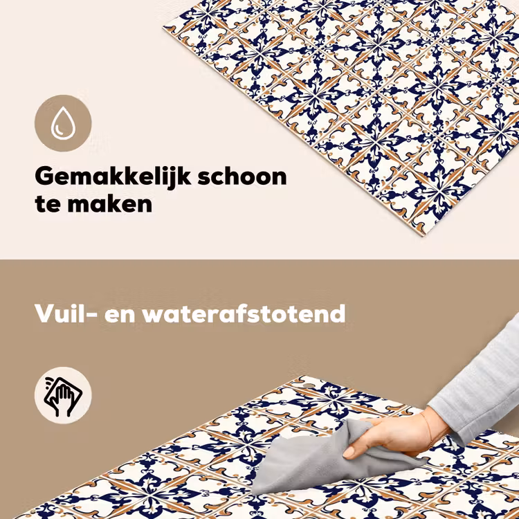 Klassiek - Patroon - Kleurrijk Inductie beschemer met haakjes klein 777 -ky-schoon-nl