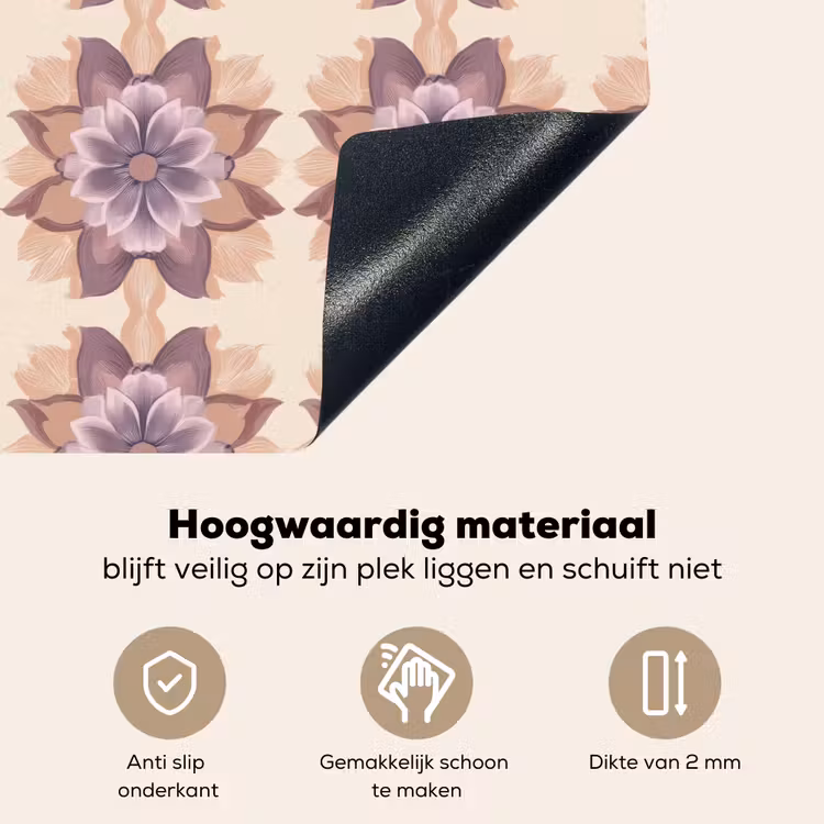 Klassiek - Patroon - Paars Inductie beschemer met haakjes klein 777 -ky-onderkant-nl