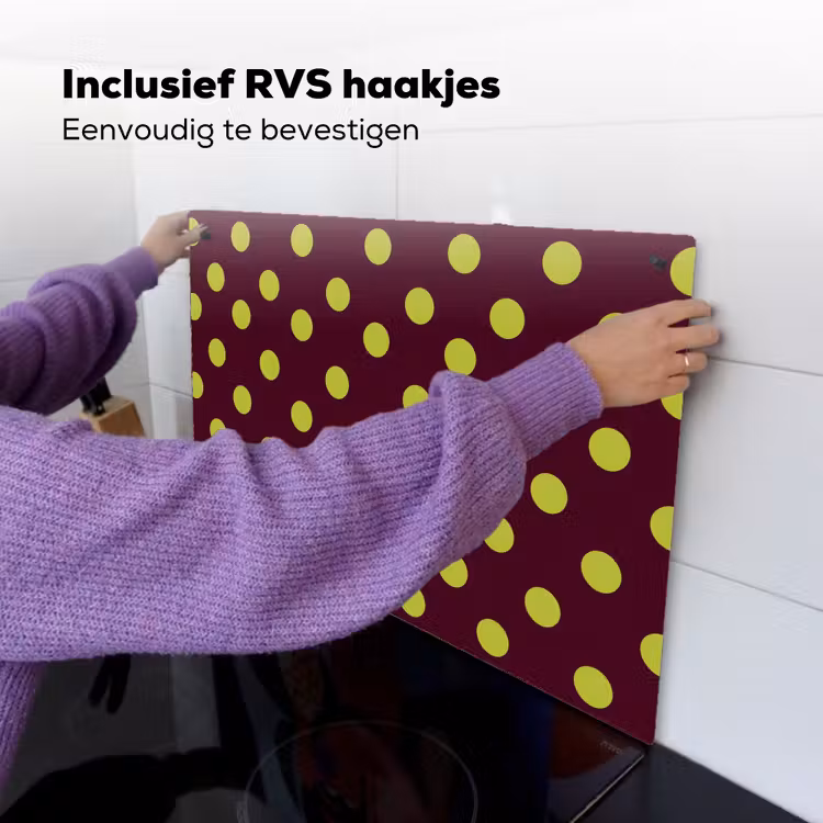 Klassiek - Stippen - Groen Inductie beschemer met haakjes klein 777 -ky-ophangen-nl