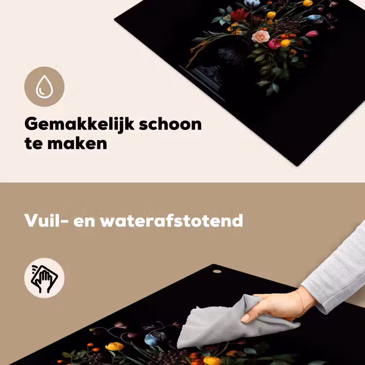 Klassiek - Vaas - Boeket - Bloemen Inductie beschemer met haakjes klein -ky-schoon-nl