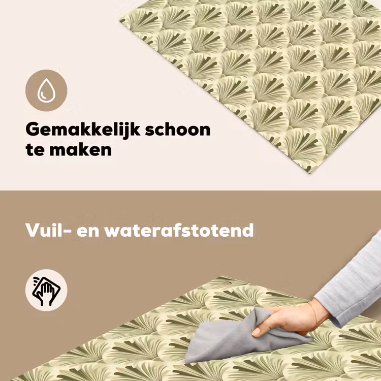 Klassiek - Waaier - Groen Inductie beschemer met haakjes klein 777 -ky-schoon-nl