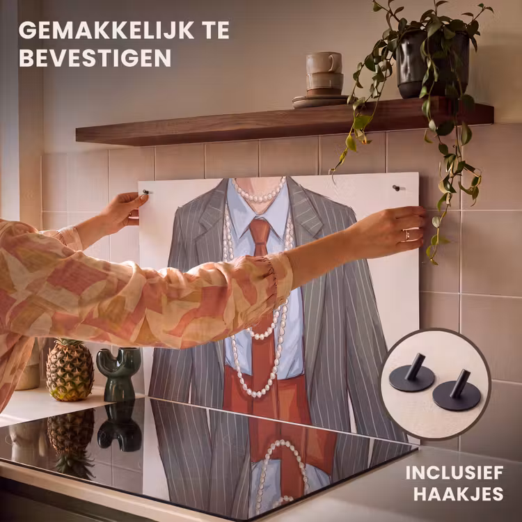 Kleding - Strik - Parels - Klassiek - Mode Inductie beschemer met haakjes klein -ky-ophangen-nl