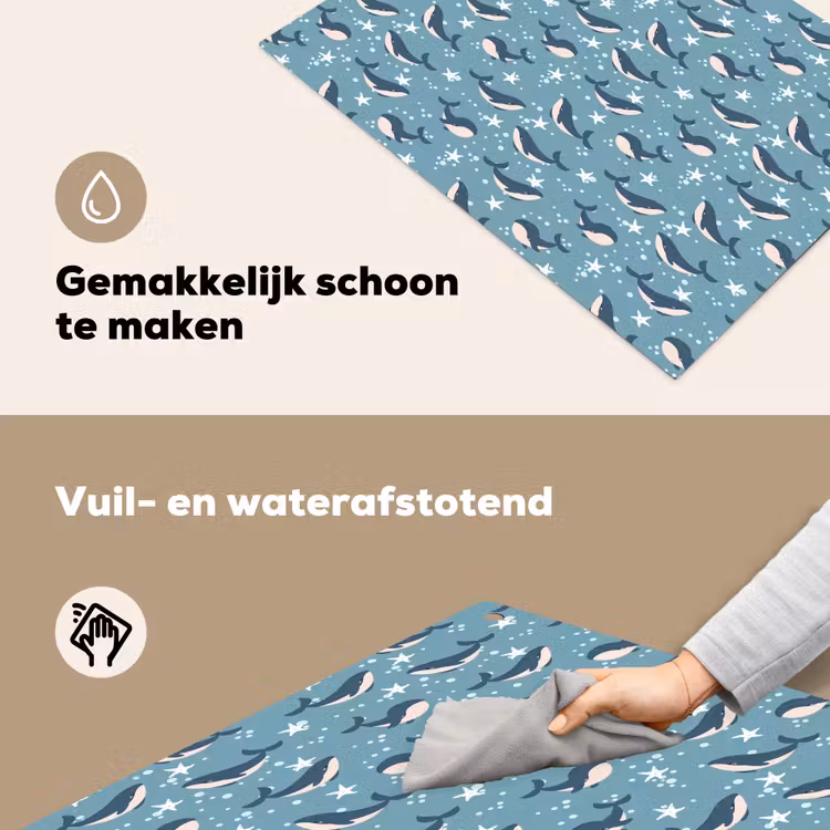 Klein - Oceaan - Walvis - Zeester Inductie beschemer met haakjes klein 777 -ky-schoon-nl