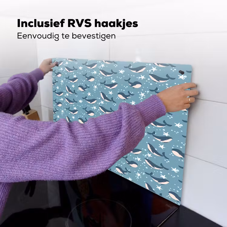 Klein - Oceaan - Walvis - Zeester Inductie beschemer met haakjes klein 777 -ky-ophangen-nl