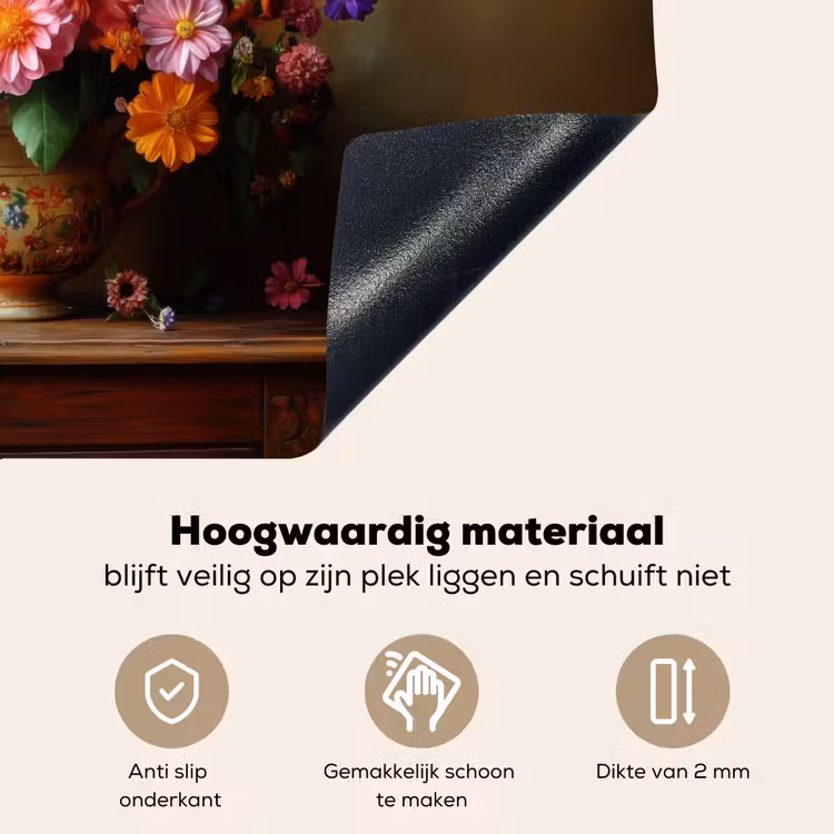 Kleuren - Boeket - Vaas - Hout Inductie beschemer met haakjes klein -ky-onderkant-nl