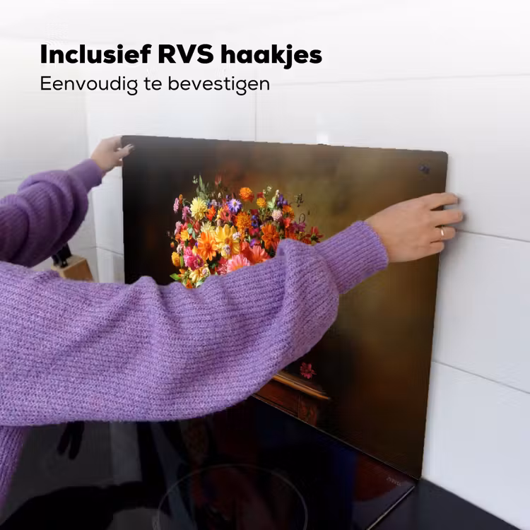 Kleuren - Boeket - Vaas - Hout Inductie beschemer met haakjes klein -ky-ophangen-nl