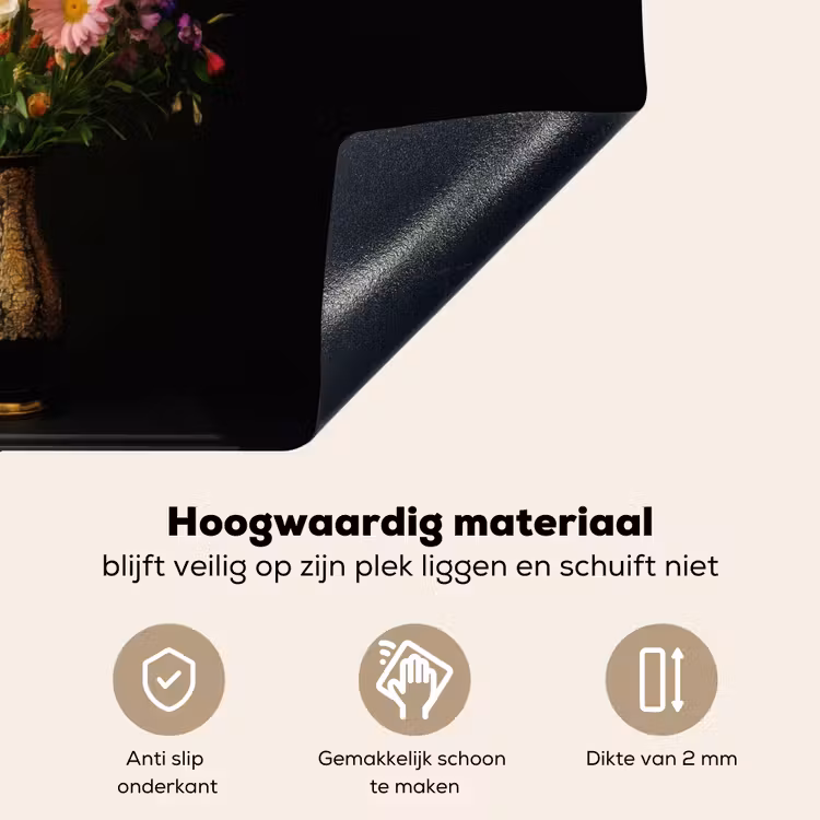 Kleurrijk - Boeket - Vaas - Goud Inductie beschemer met haakjes klein -ky-onderkant-nl