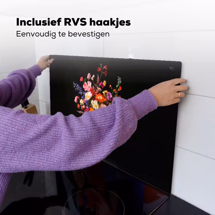 Kleurrijk - Boeket - Vaas - Goud Inductie beschemer met haakjes klein -ky-ophangen-nl