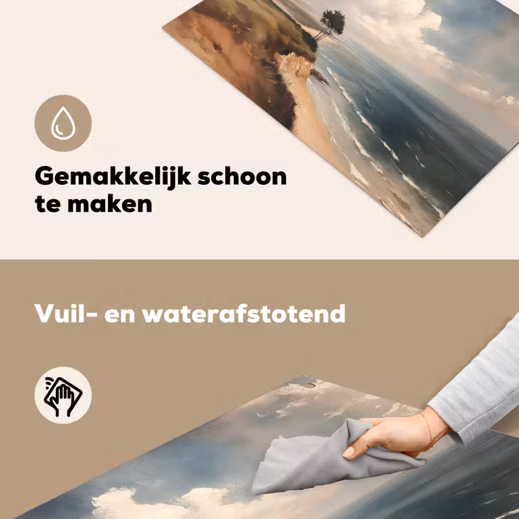 Klif - Zee - Boom Inductie beschemer met haakjes klein -ky-schoon-nl