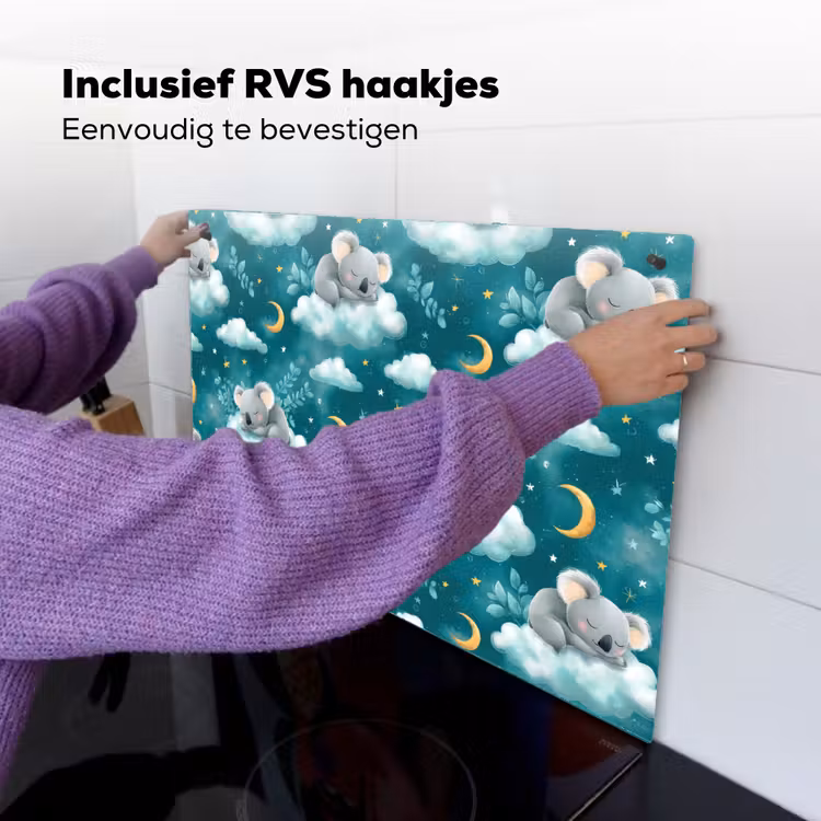 Koala's - Betoverend - Blauw Inductie beschemer met haakjes klein 777 -ky-ophangen-nl