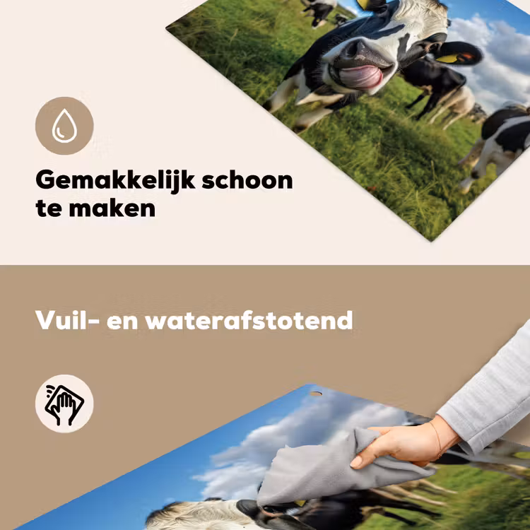 Koe - Tong - Weide Inductie beschemer met haakjes klein -ky-schoon-nl
