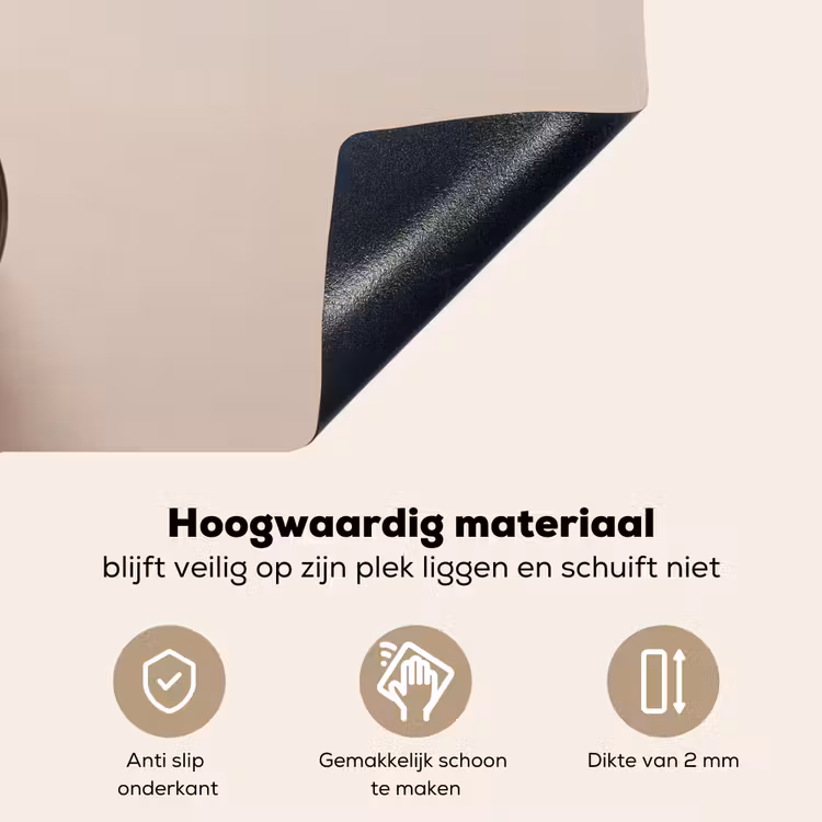 Koffie - Obessive Coffee Disorder - Beige Inductie beschemer met haakjes klein -ky-onderkant-nl