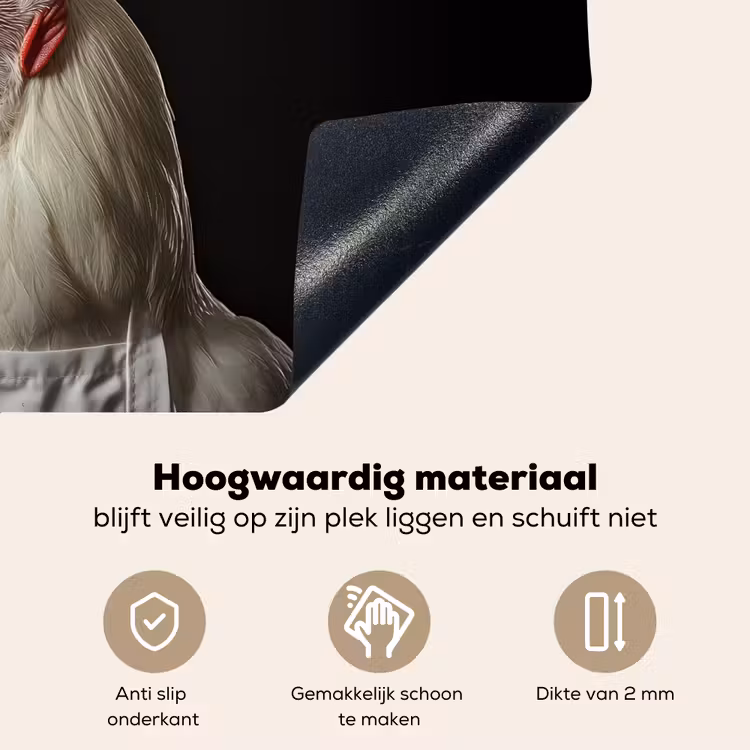 Kok - Rood - Kip Inductie beschemer met haakjes klein -ky-onderkant-nl